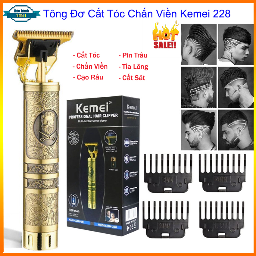 Tông đơ cắt tóc chấn viền kemei 228