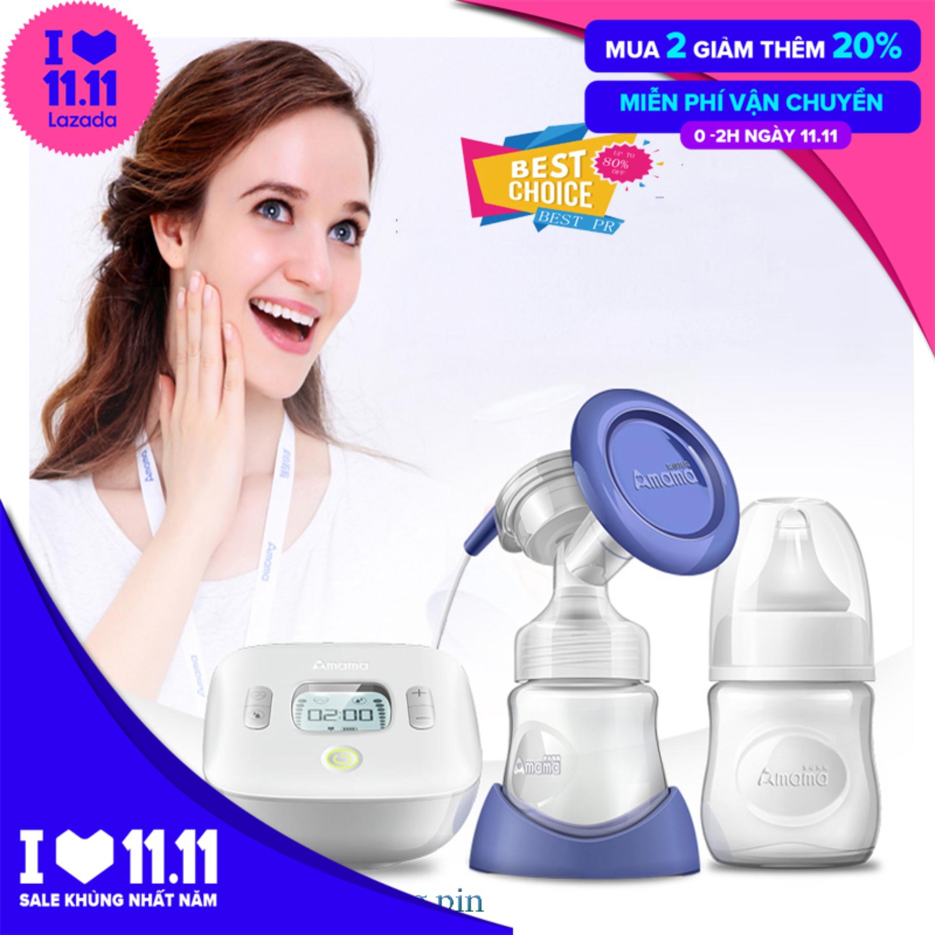 Máy Vắt Sữa Amama, Máy Vắt Sữa Amama Dùng Pin Cao Cấp, Hoạt Động Êm Ái, Điều Chỉnh Áp Lực Hút, An Toàn Cho Bé - Yên Tâm Cho Mẹ, SALE Sốc 50%,.....