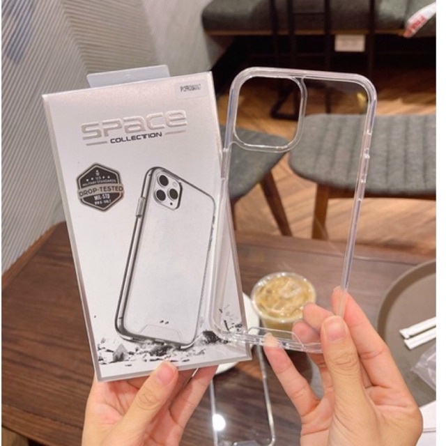 Ốp Lưng Trong Suốt lưng cứng viên dẽo Cho Iphone Chính Hãng Space không ố vàng Đủ Mã Từ Ip 6 Đến Ip 14 Pro Max