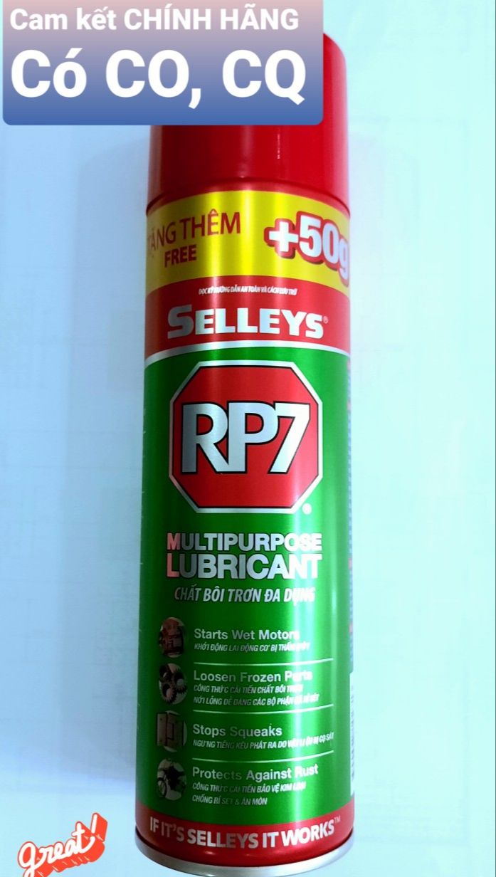 [HCM]CHAI XỊT TẨY RỈ BÔI TRƠN RP7 [350gr - 493ml] (Selleys - Thái Lan)