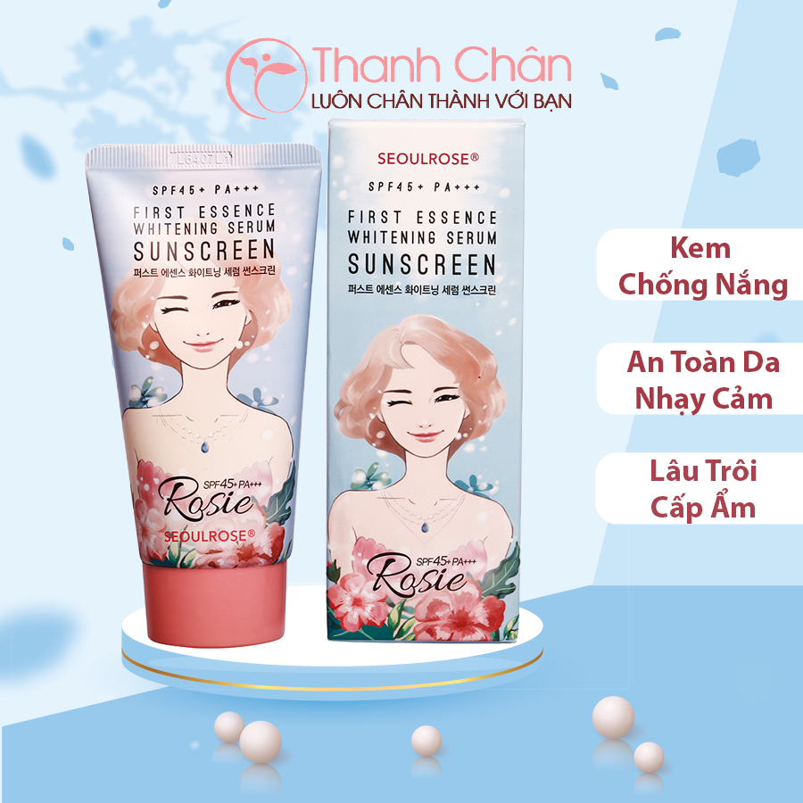 [HCM]Kem chống nắng trắng da rosie first essence whitening serum sunscreen