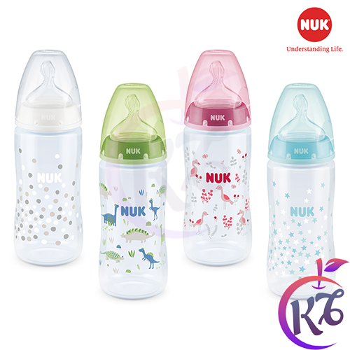 Bình sữa NUK Cổ Rộng Premium Choice nhựa PP 300ml ty Silicone 1M - NU66133