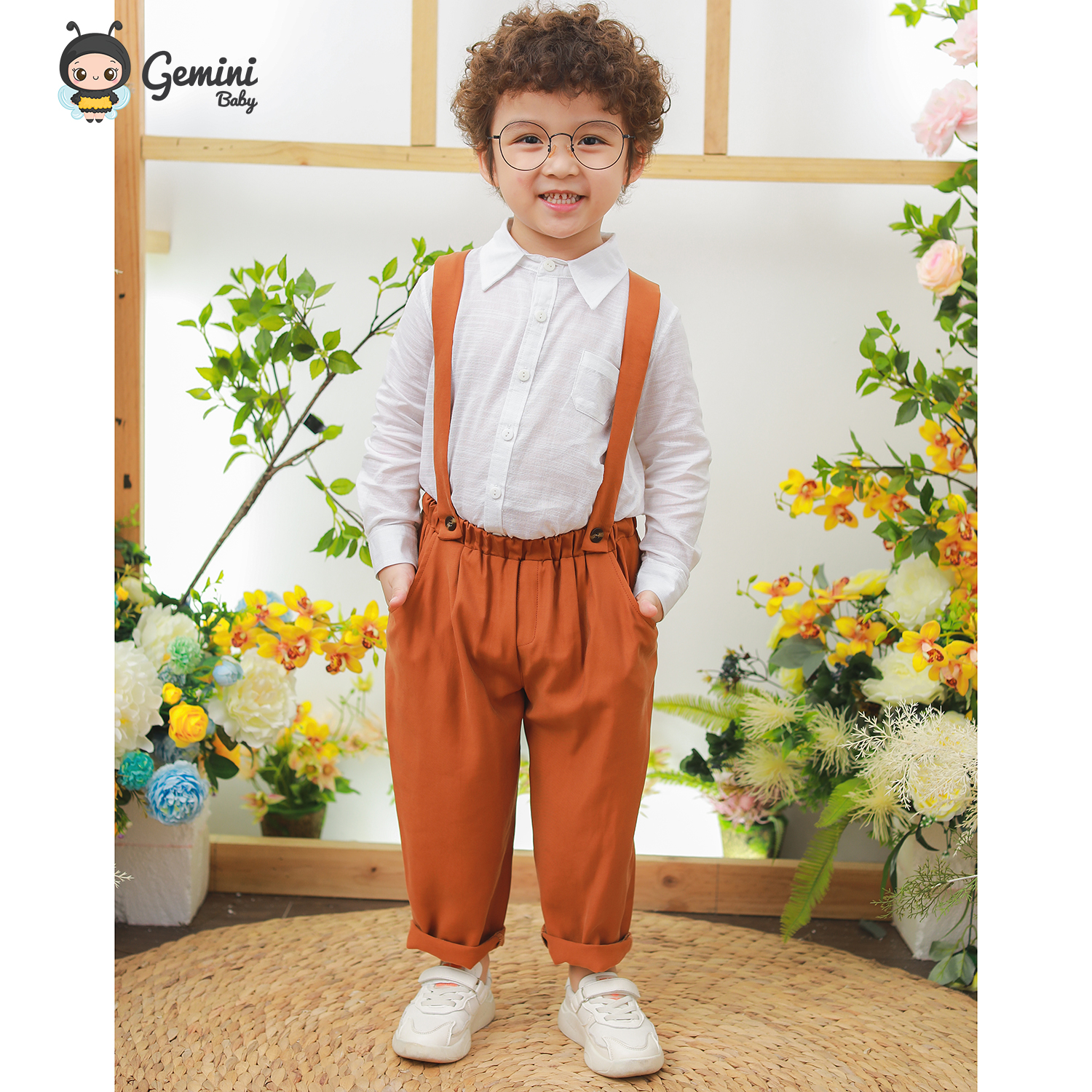 Quần yếm kaki bé trai mẫu 1 - Lovekids