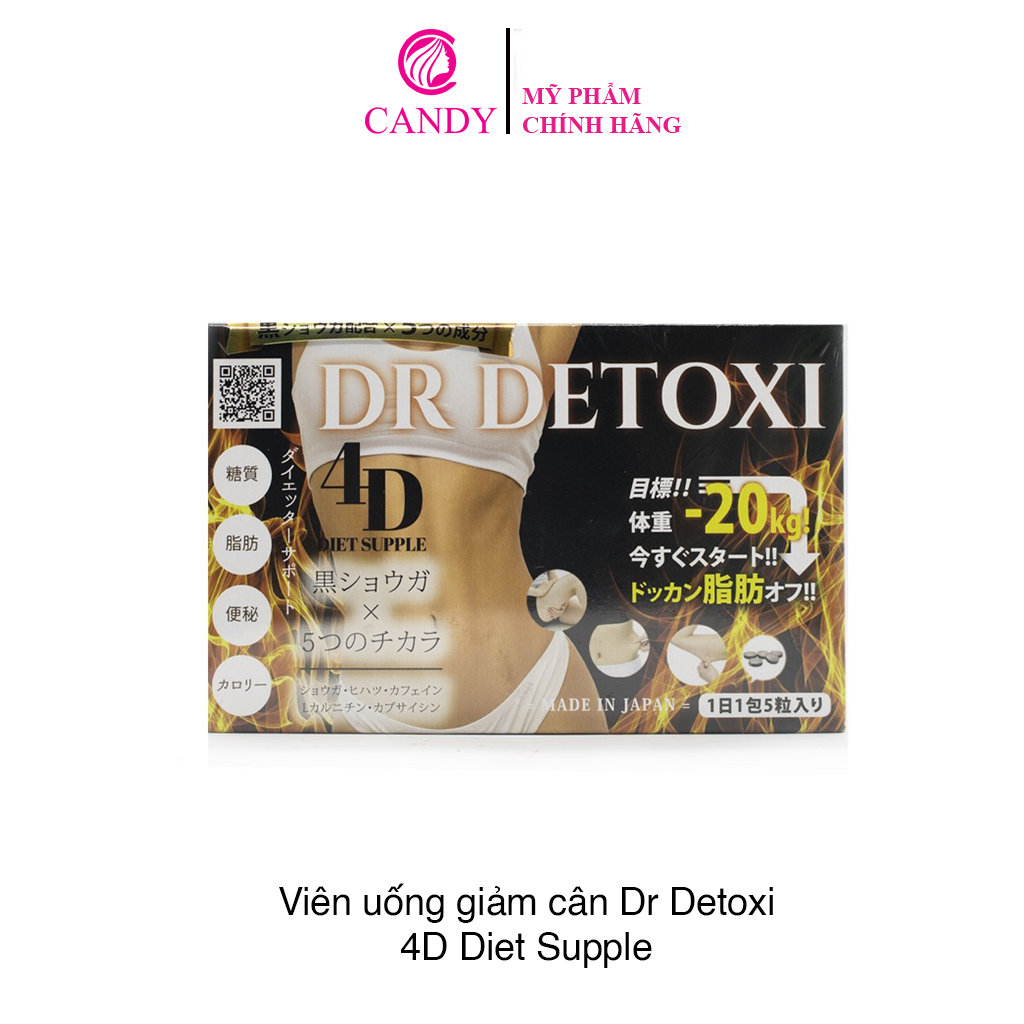Viên uống giảm cân thải độc dr detoxi 4d nhật bản