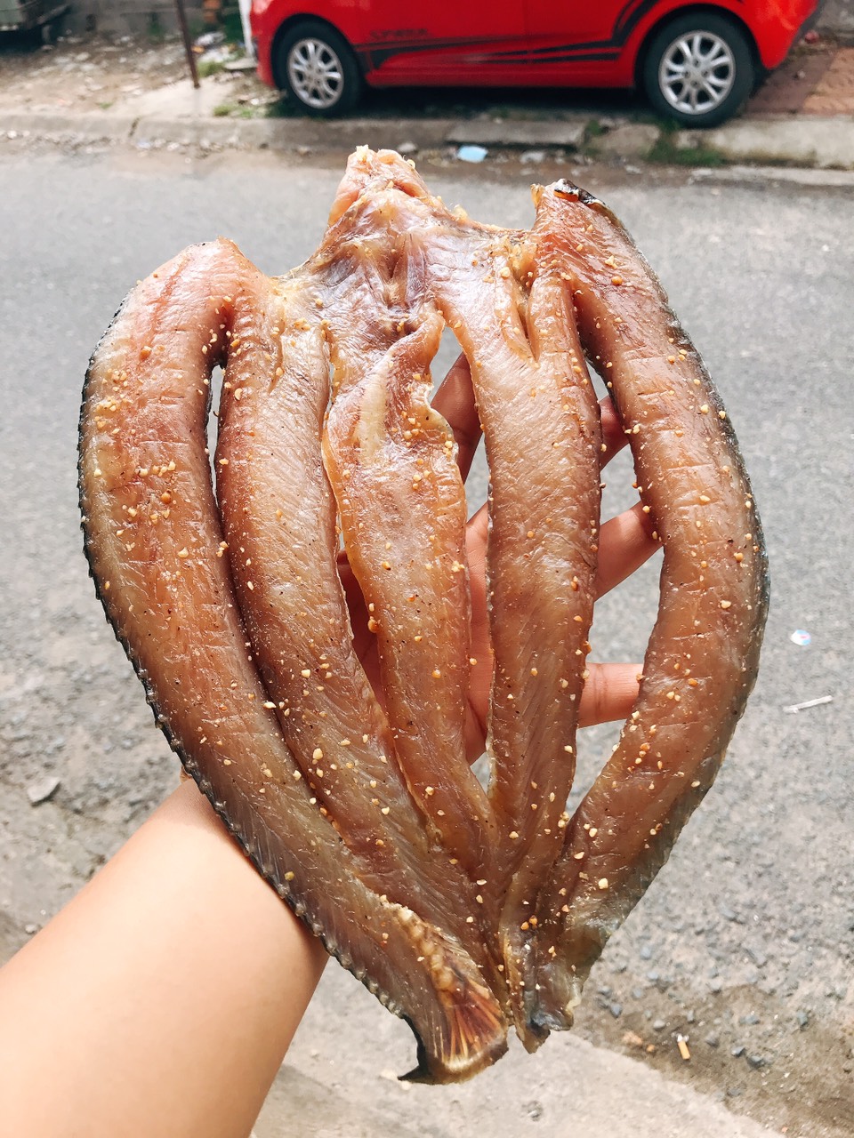1 kg Khô cá lóc xẻ sạch xương, ướp tiêu sọ thơm, 4-5con/kg