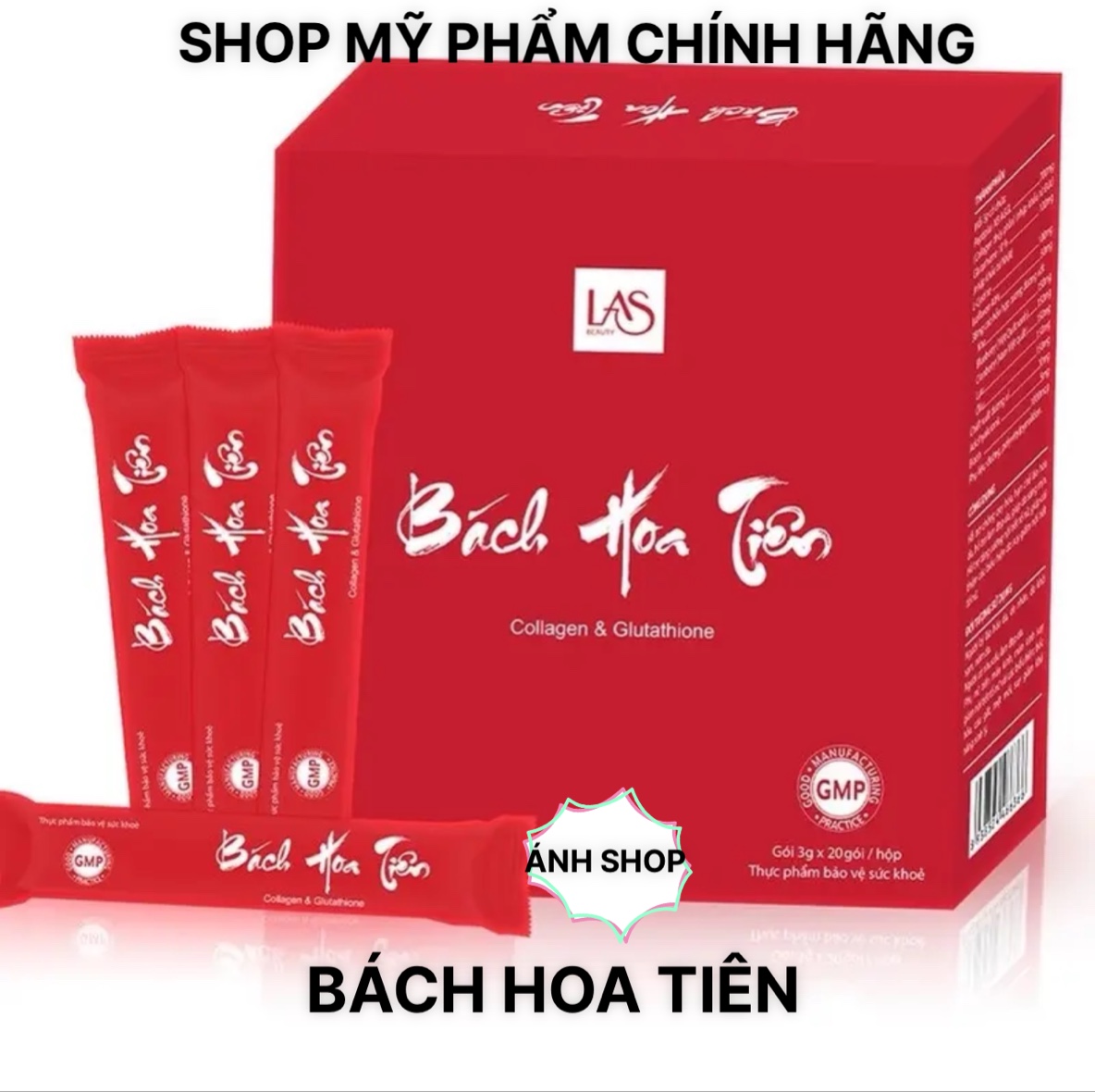 Cốm uống đẹp da bách hoa tiên las beauty chính hãng