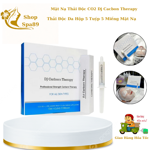 Mặt Nạ Thải Độc Co2 Dj Cacbon Therapy Hộp 5 Ống Và 5 Mặt Nạ Chính Hãng 100%.