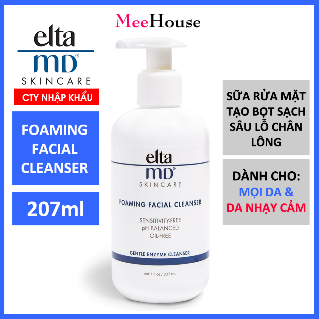 Sữa rửa mặt elta md foaming facial cleanser 207ml