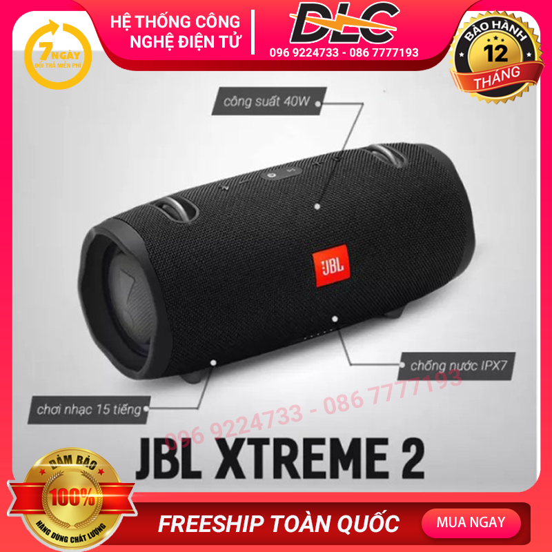 Loa Bluetooth JBI Công Suất Lớn , Loa Bluetooth JBI Giá Re, Loa Bluetooth Xtreme 2 , Kháng Nước Chuẩn IPX7, Loại Bỏ Tiếng Vang (SoundClear Echo) Và Lọc Tiếng Ồn ( BẢO HÀNH UY TÍN 12 THÁNG )