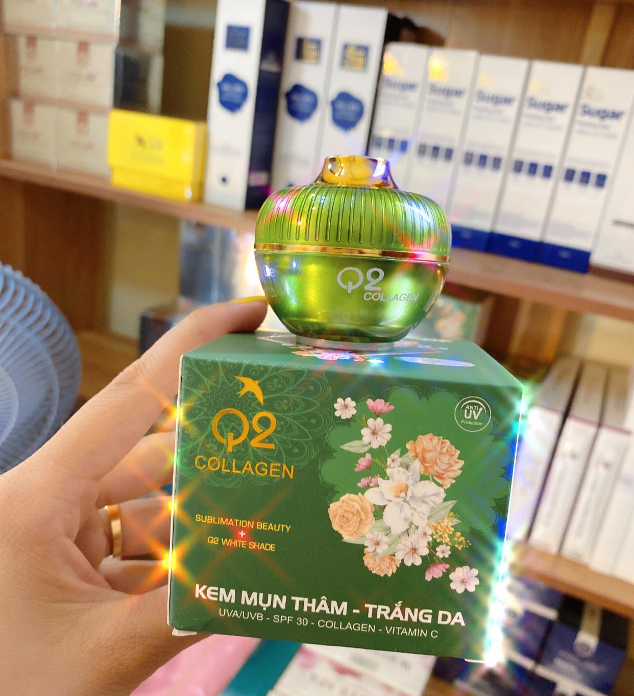 Kem Q2 xanh ngăn ngừa mụn