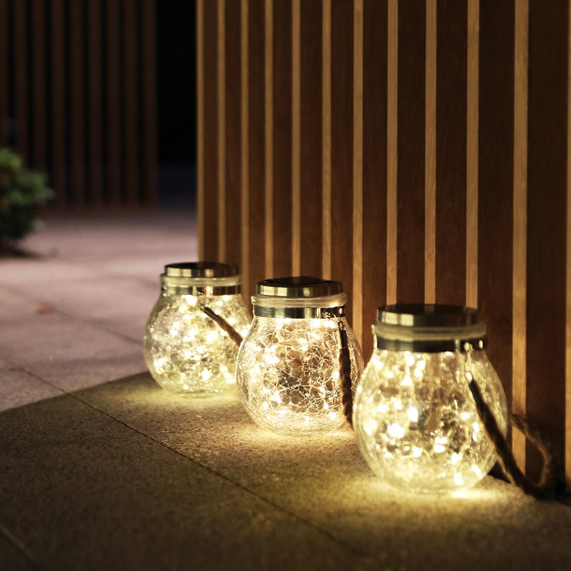 [HCM]Đèn LED hình quả cầu ngoài trời trang trí sân vườn treo cây lung linh sử dụng Năng lượng mặt trời Solar