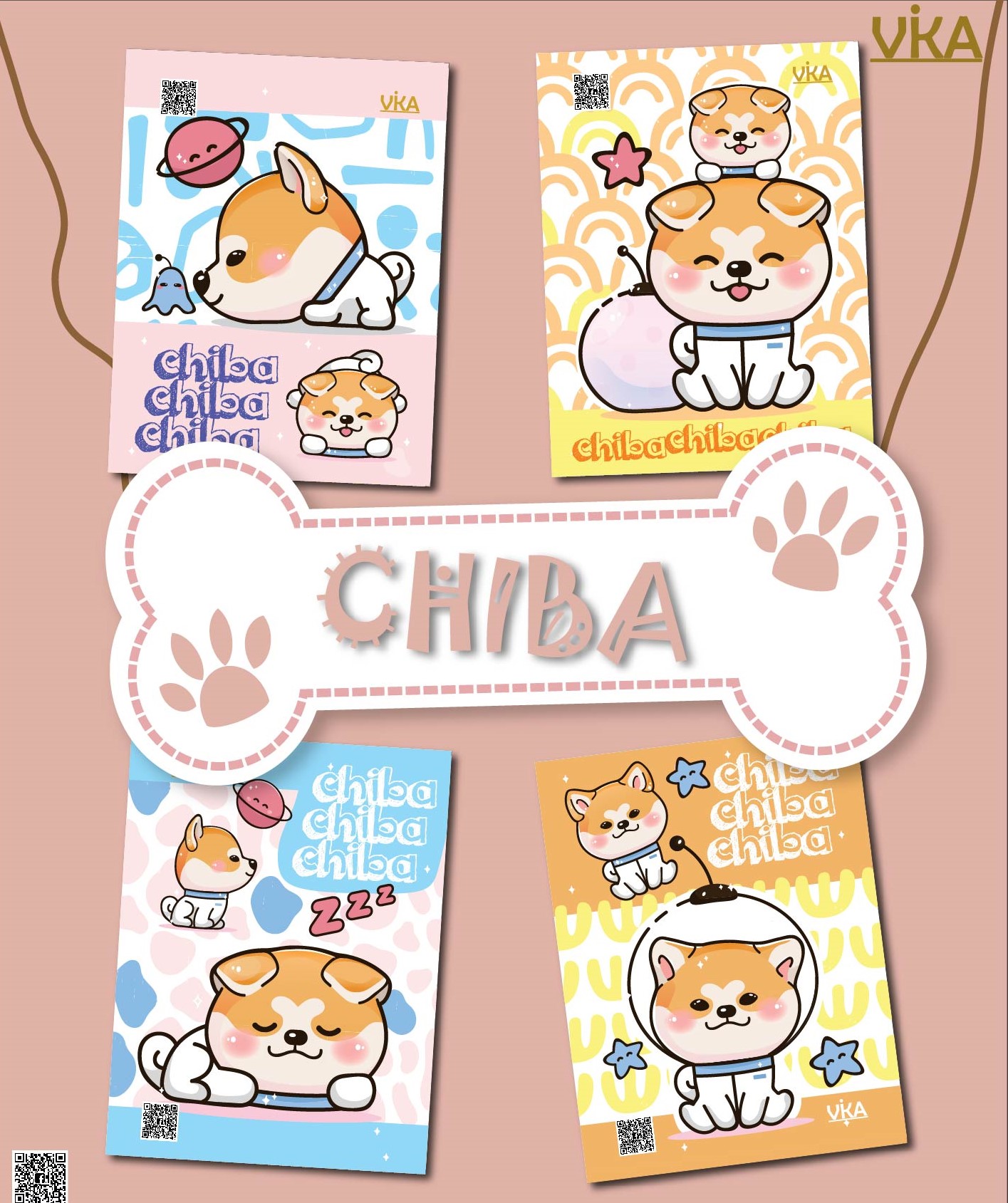 Tập học sinh vika: chú chó chiba 96 trang