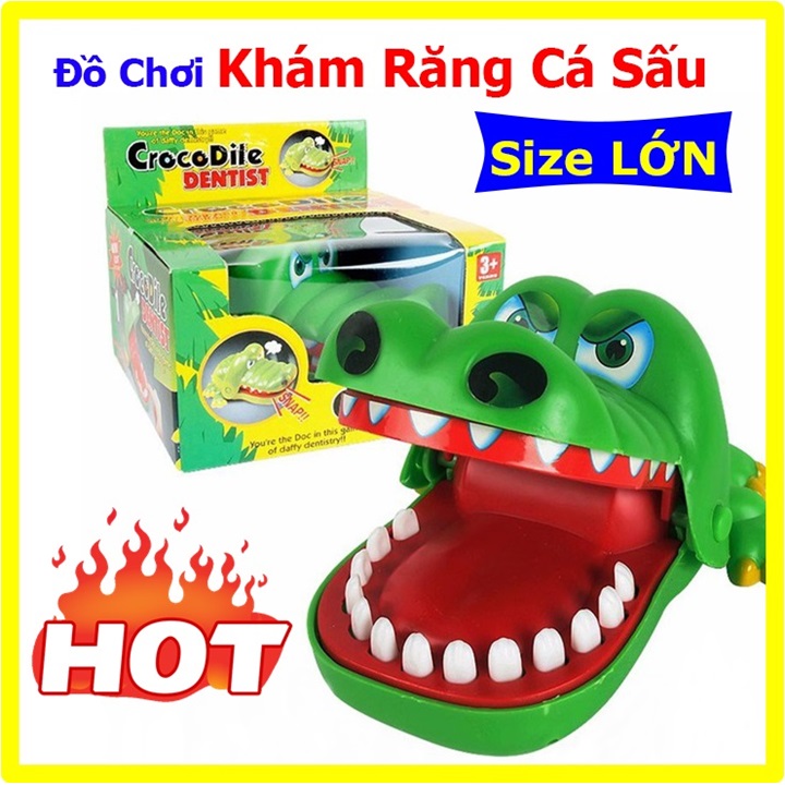 Đồ chơi Khám Răng Cá Sấu ( Size LỚN ) vui nhộn cho gia đình, Đồ chơi Cá Sấu Cắn Tay giá rẻ - LICLAC