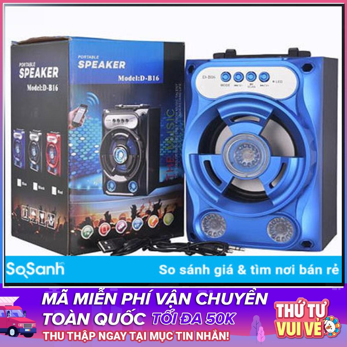 [NGHE HAY-ÂM THANH CHUẨN] Loa gỗ Bluetooth xách tay DB16