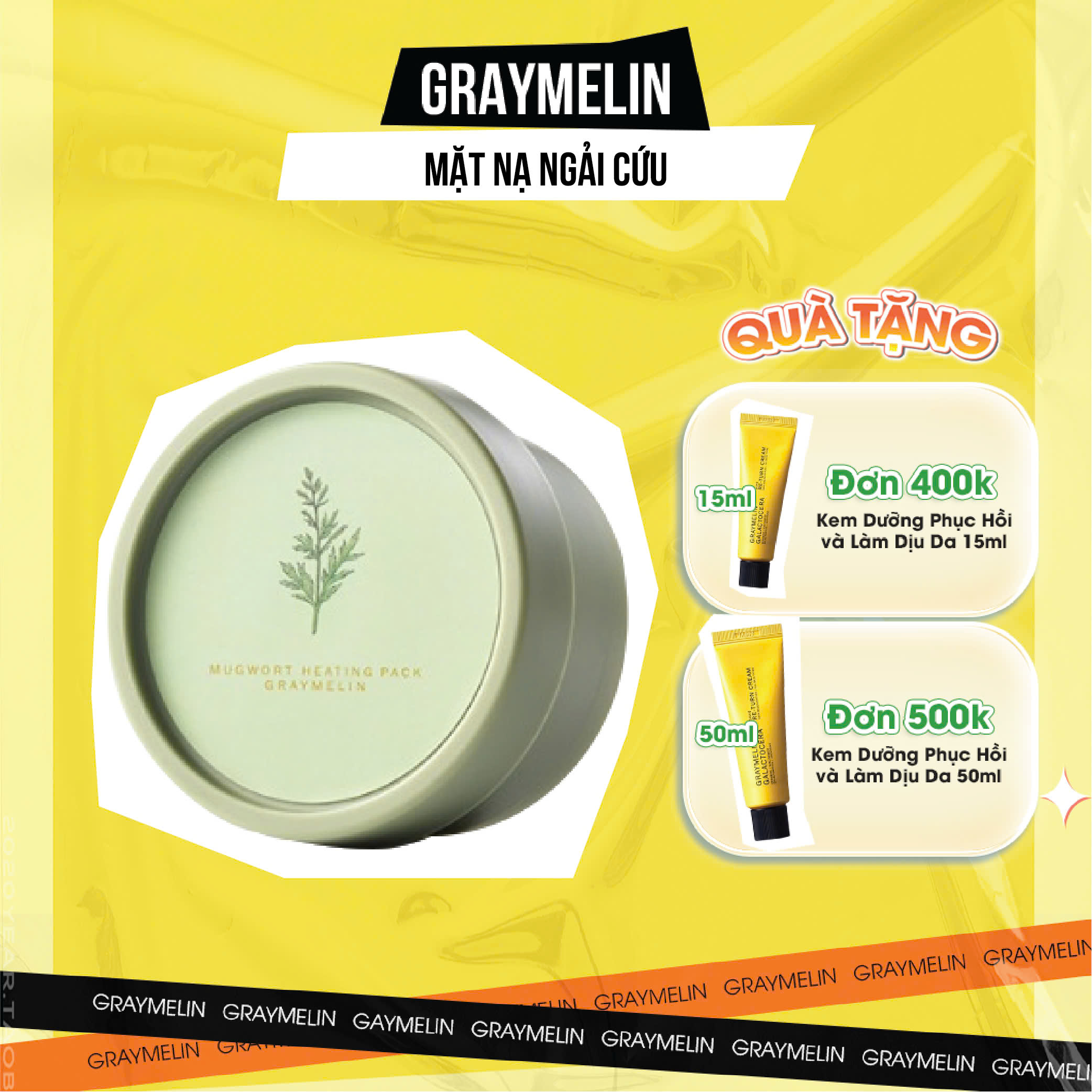 Mặt Nạ Ngải Cứu Graymelin Mugwort Heating Pack 100g