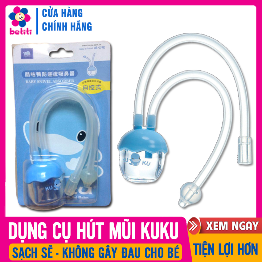 Dụng Cụ Hút Mũi Cho Bé KUKU Sạch Sẽ, Tiện Lợi, Silicon Mềm, An Toàn Cho Trẻ - Đồ Hút Mũi, Máy Hút Mũi, Ống Hút Mũi, Dây Hút Mũi, Máy Hút Rửa Mũi, May Hut Mui Cho Be. Dung Cu Hut Mui, May Hut Mui BETITI - Hút Mũi Kuku