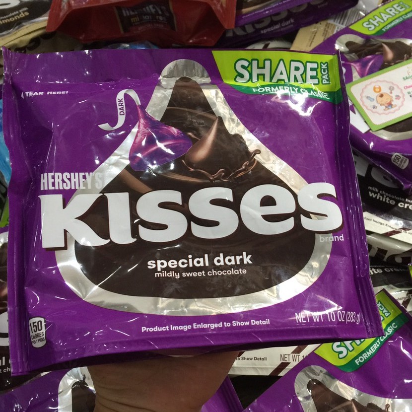 Socola sữa Hershey's Kisses Đắng Chocolate 306 gr