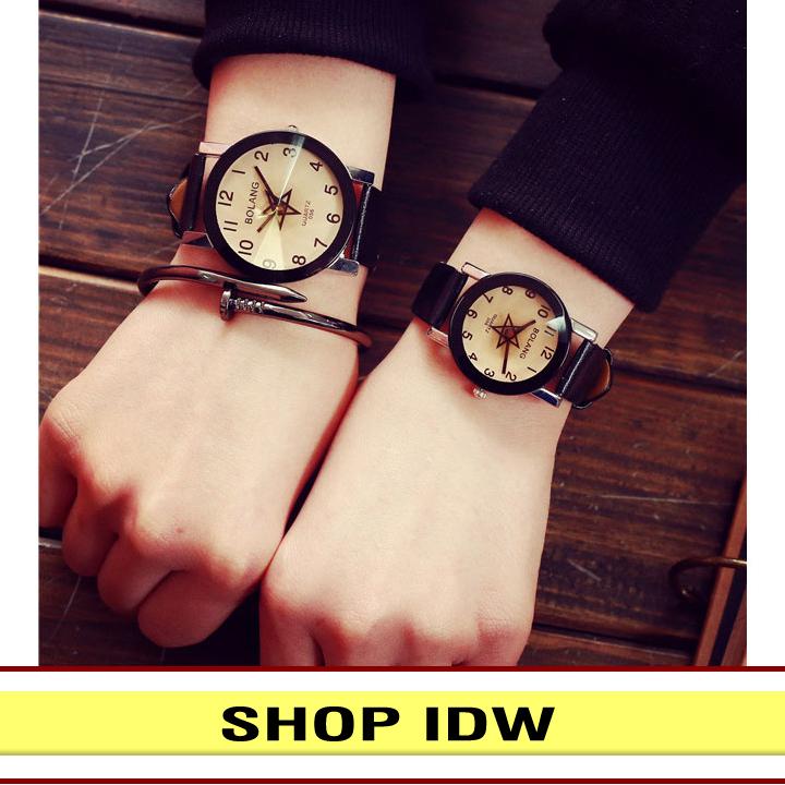 Đồng hồ nam nữ dây da thời trang Bolang IDW 6561
