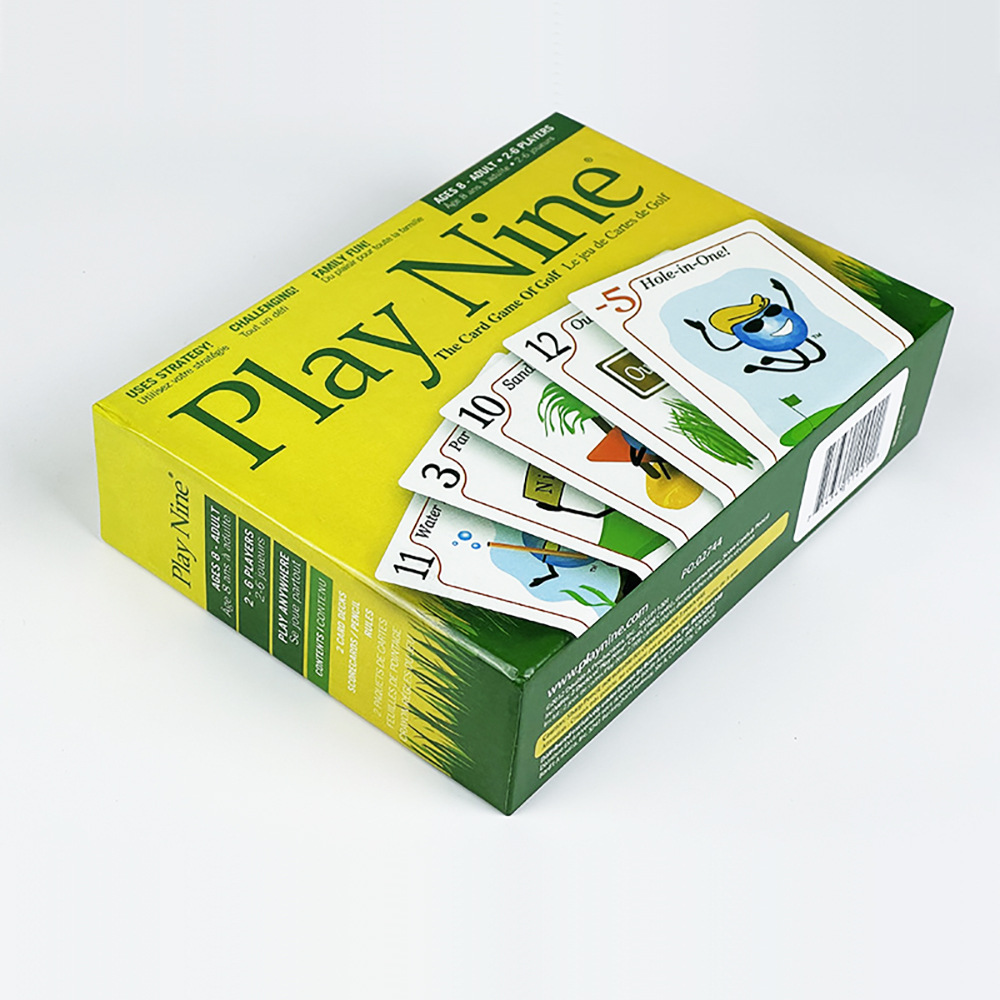 XIR Phiên Bản Tiếng Anh PLAY NINE  Chơi Chín Trò Chơi   Trò Chơi Bảng Đánh Bài Golf   Thẻ Nhiều Người Trong Bữa Tiệc RR20