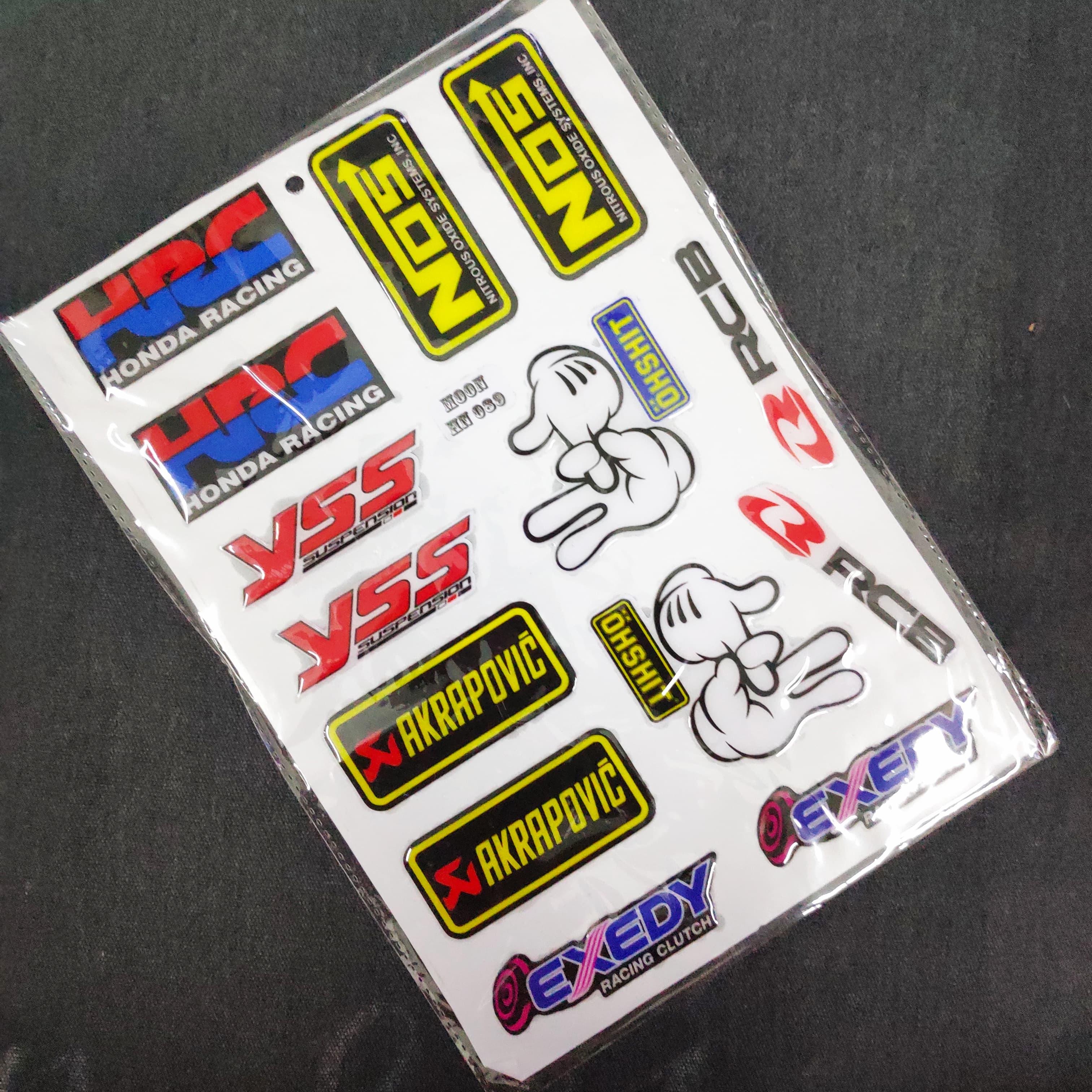 [SIÊU TEM] TEM DÁN ĐỔ KEO TRANG TRÍ XE MÁY (LOGO NGÓN TAY,EXEDY,YSS)