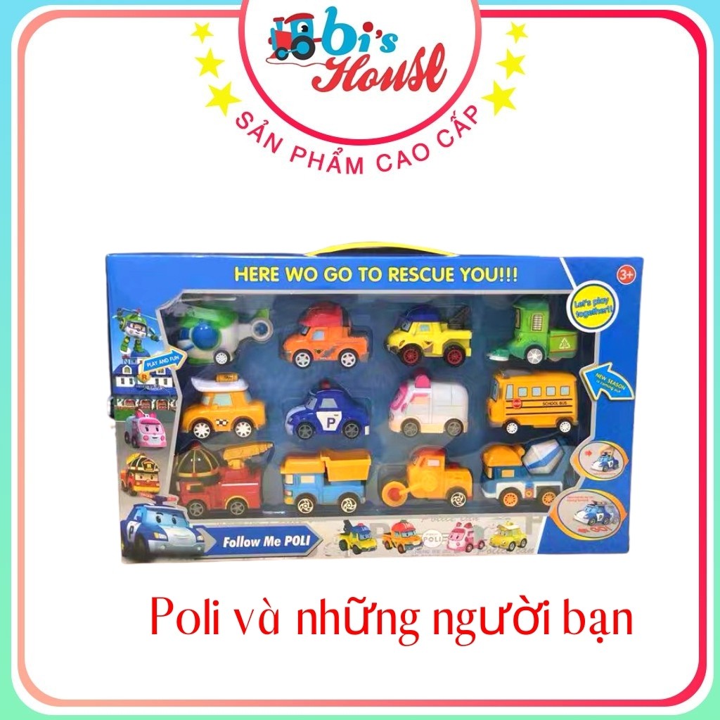 Bộ xe Poli trớn và những người bạn- bộ 12 chiếc