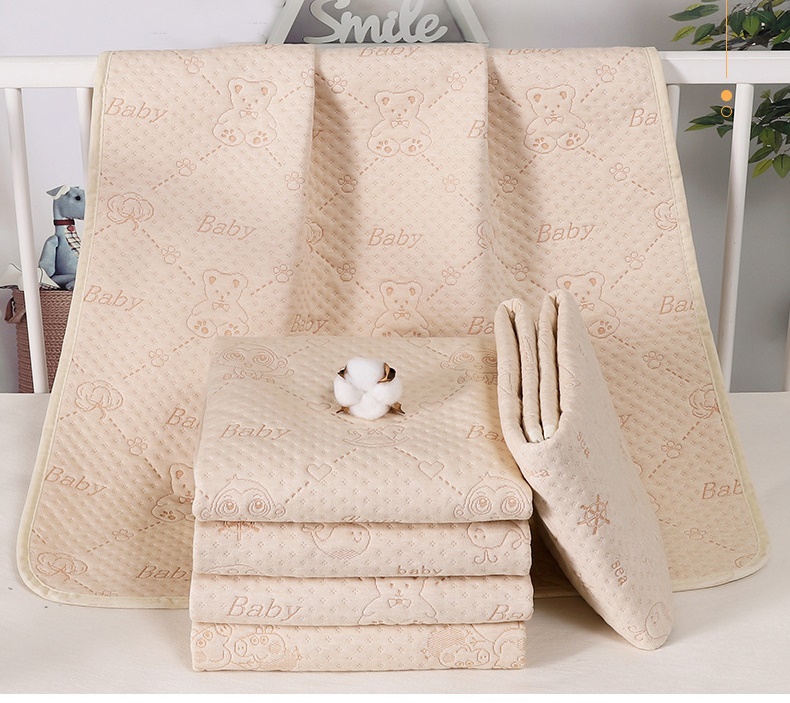 Tấm lót chống thấm, tấm lót thay bỉm tã cho bé chất liệu cotton tự nhiên dd324