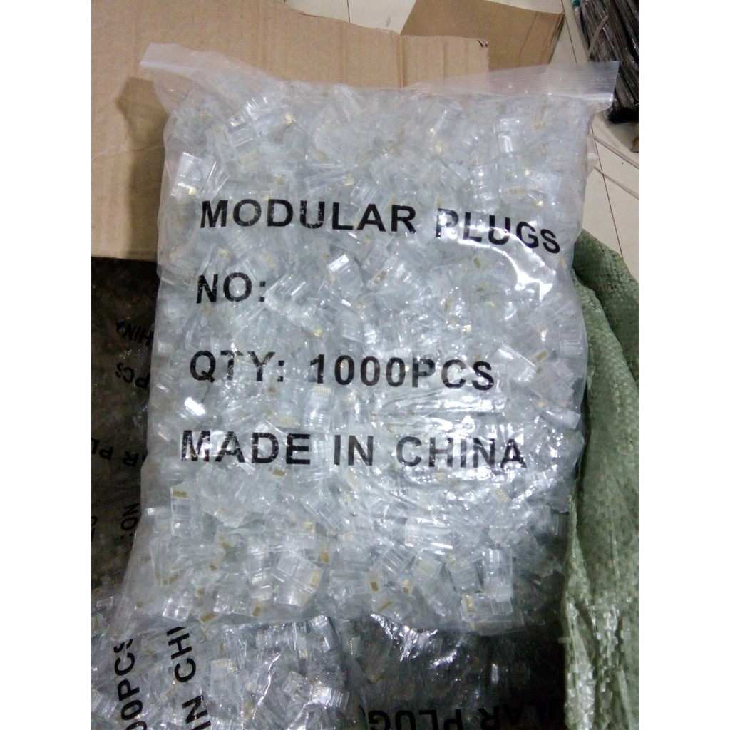 Hạt mạng rj45 cob túi 1000 hạt