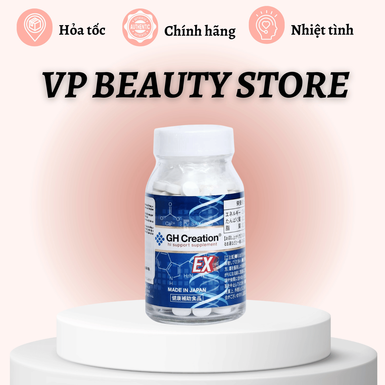 Viên uống hỗ trợ tăng chiều cao GH Creation EX+ Nhật Bản 270 viên