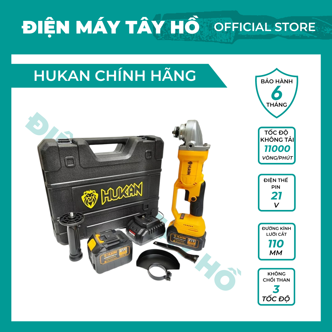 Mài pin HUKAN không chổi than, 3 tốc độ, bảo hành chính hãng