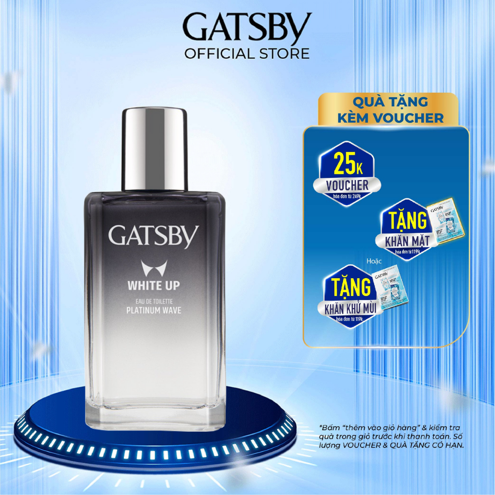 Nước hoa gatsby white up eau de toilette platinum wave 50ml