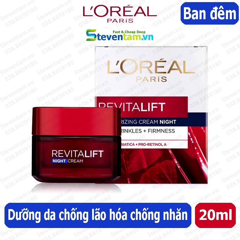 Kem dưỡng da chống lão hóa Loreal ban đêm 20ml