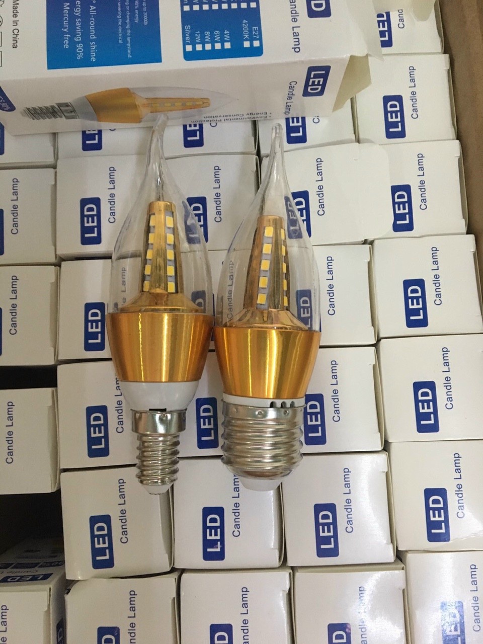 Bóng led edison râu 4w ánh sáng vàng, đỏ đui e14, e27