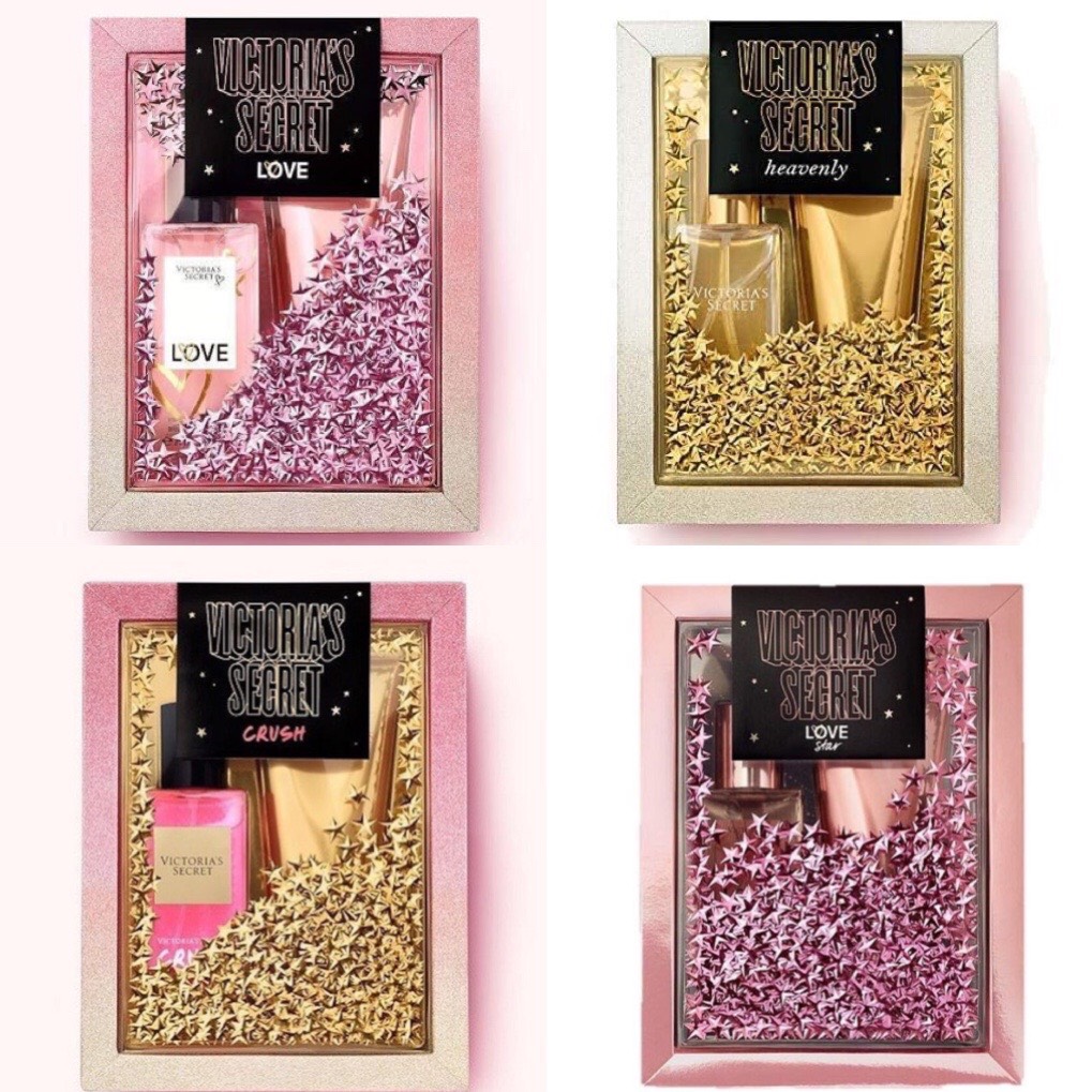 Bộ giftset Victoria's Secret 75ml mist & 100ml lotion - Crush/Heavenly/Love Star