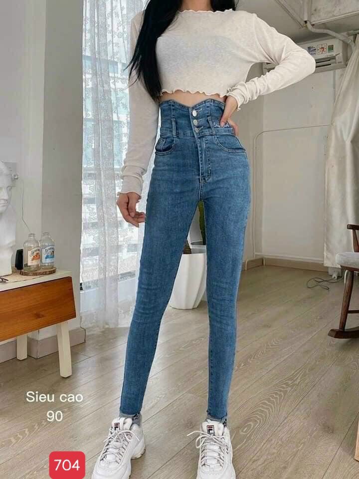 Quần jean nữ cao cấpquần jean nữ lưng cao thời trangquần jean nữ form ôm tôn dáng mangofashion89 msdl704