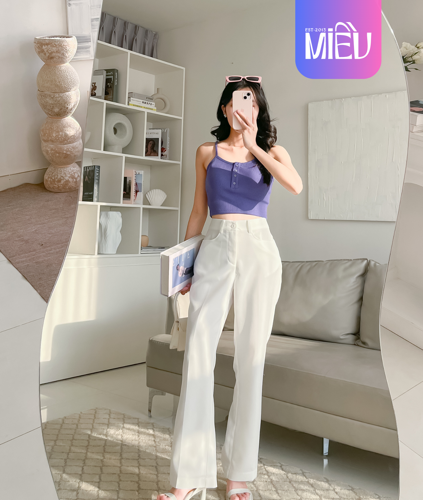 Quần dài công sở ống loe Yenna Long Pant