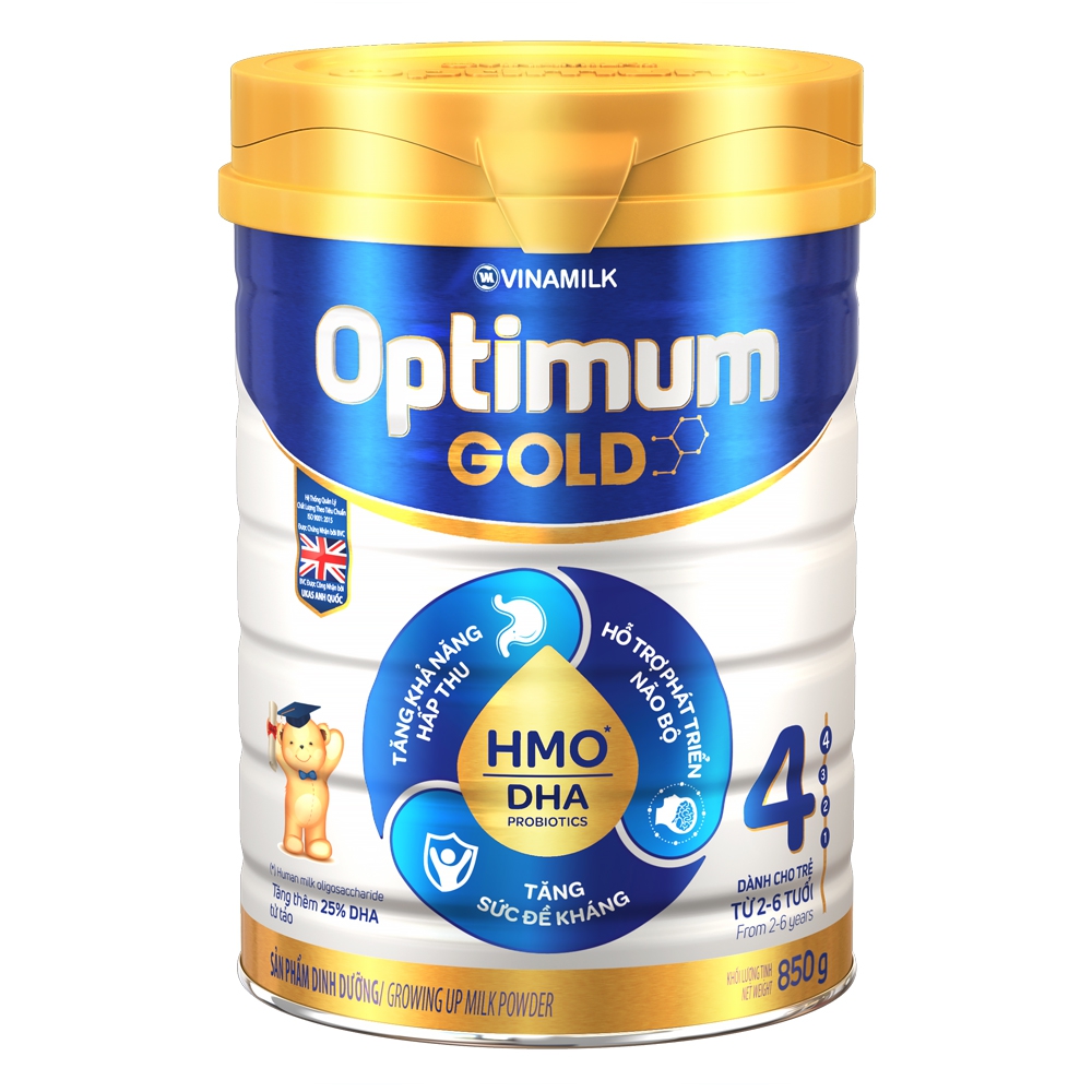 Vinamilk optimum gold 4, 850g, 2-6 tuổi