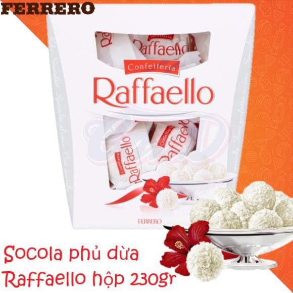 Socola sữa hạnh nhân bọc lớp dừa sấy giòn Raffaello Chocolate của Đức mỗi hộp 150gr và hộp 230gr