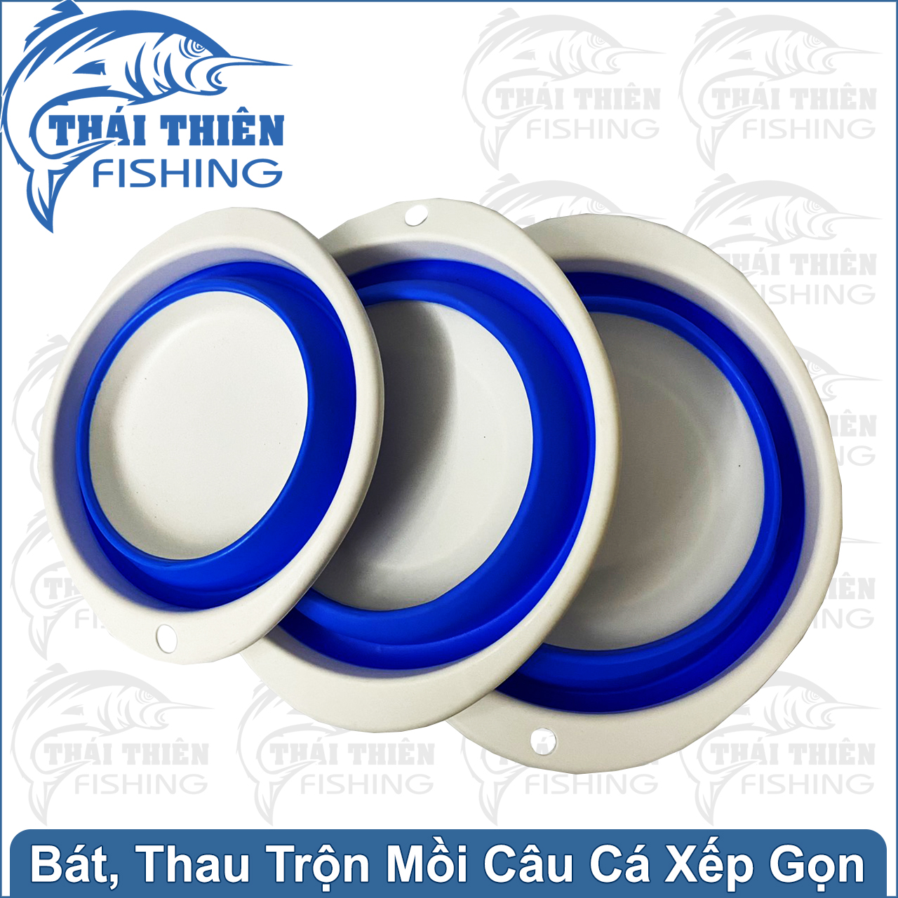 Bát trộn mồi câu cá thau pha mồi xếp gọn tiện lợi
