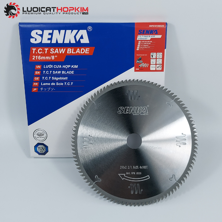 Lưỡi cưa nhôm 210mm 100 răng hợp kim SENKA