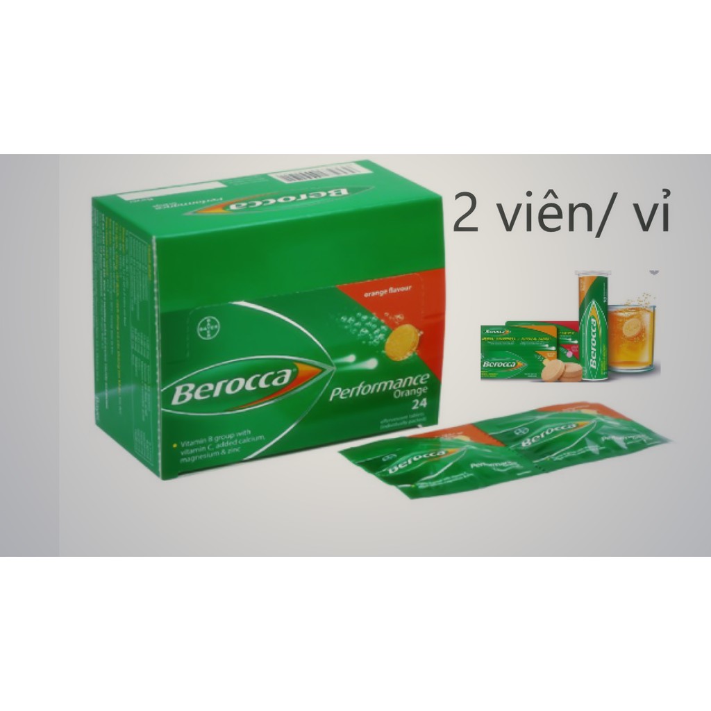 Viên sủi bổ sung vitamin Berocca Performance vỉ xé 24 viên