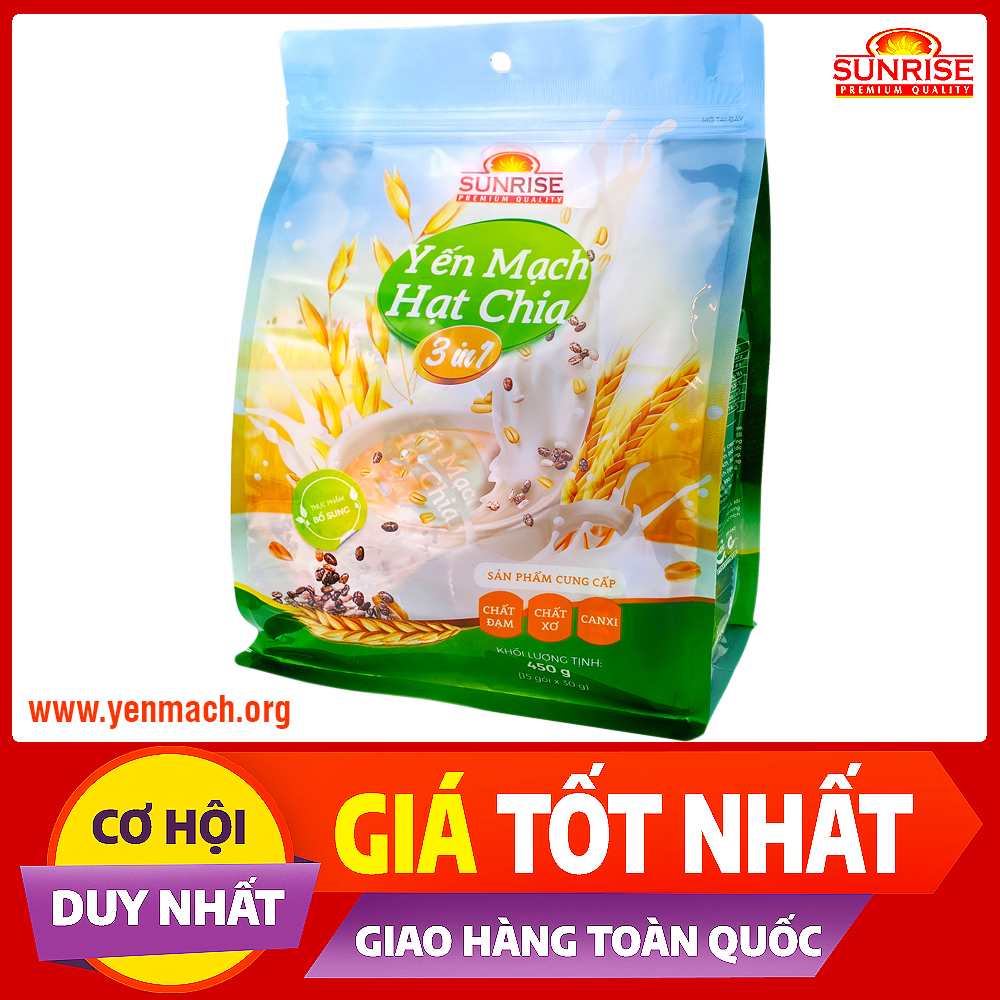 Yến mạch Úc nguyên chất 3 trong 1 - Thêm vị hạt chia 450g
