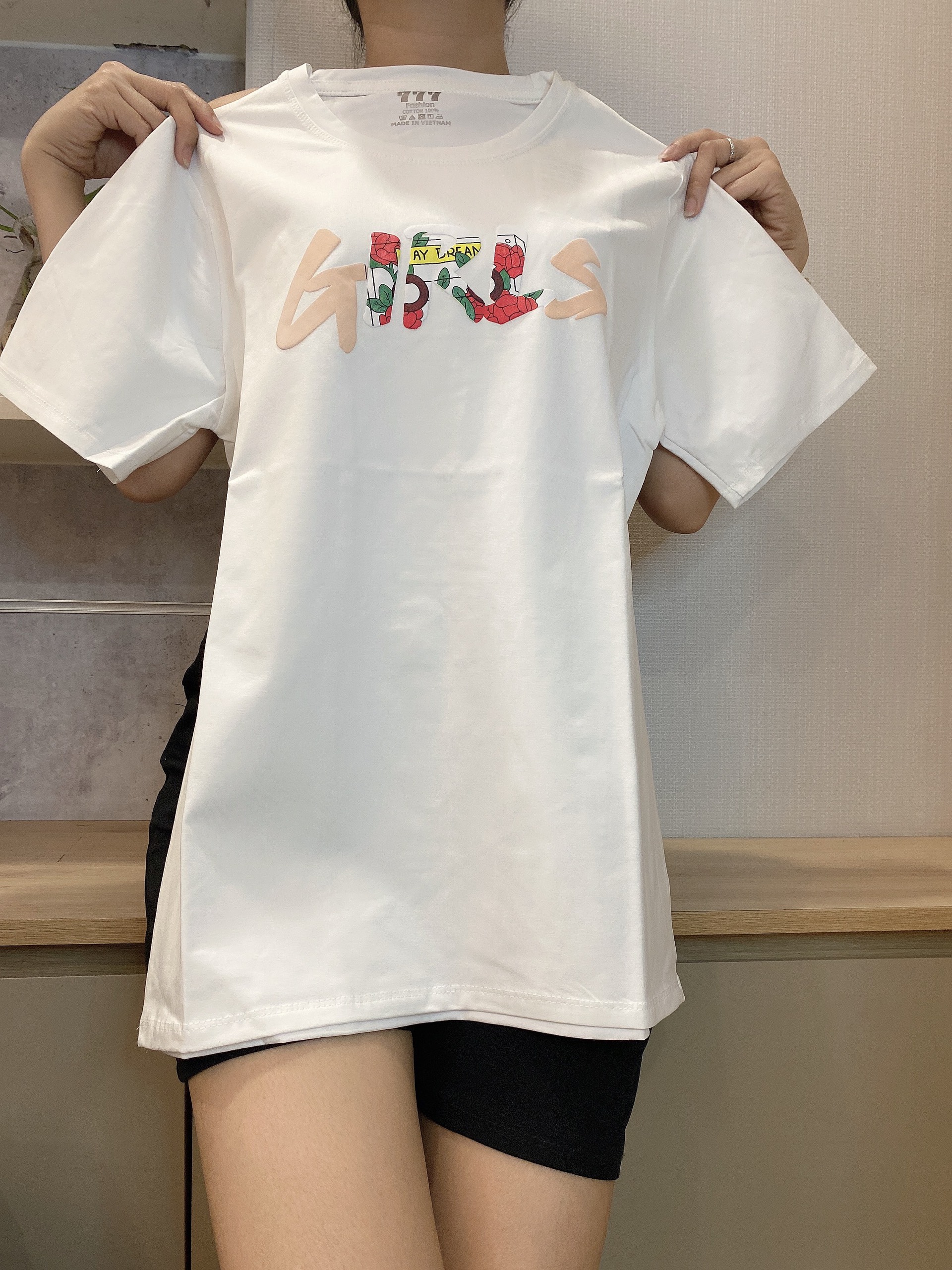 Áo thun nữ, chất thun thái, áo cotton form vừa, mẫu A19
