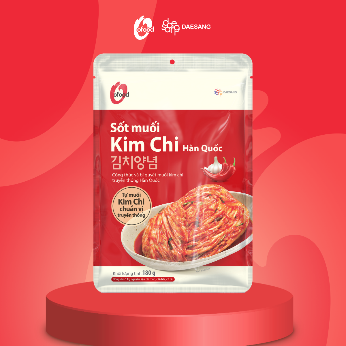 COMBO 10 GÓI Sốt muối kim chi O'food gói 180g chuẩn vị Hàn Quốc