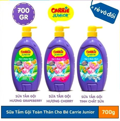 Carrie junior body wash shampoo 700ml bottle