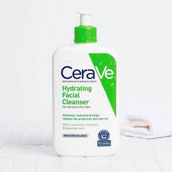 Sữa rửa mặt cerave hydrating facial cleanser mỹ - 355ml