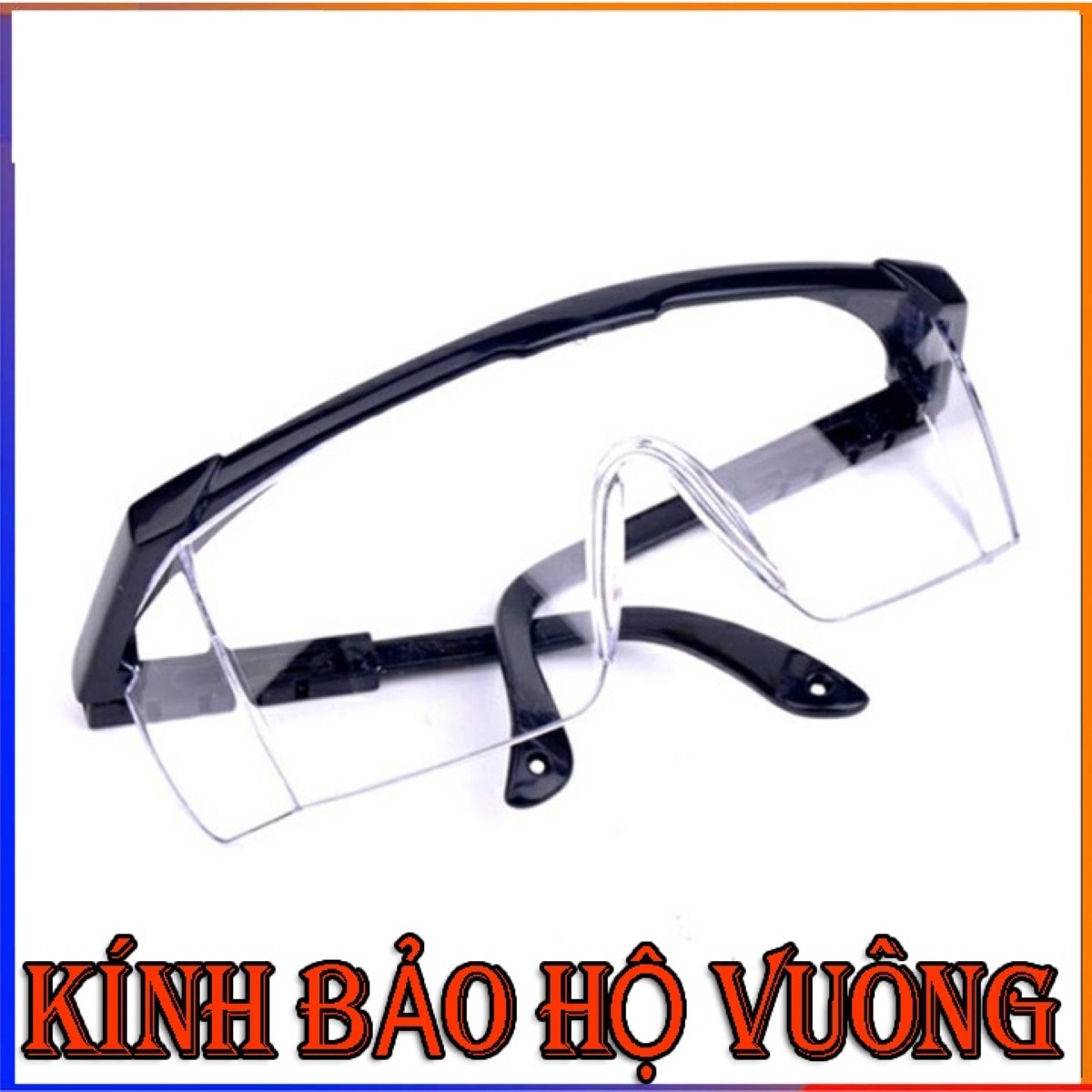 kính bảo hộ Okey trắng trong suốt làm kính chống bụi đi đêm mắt chống tia UV400