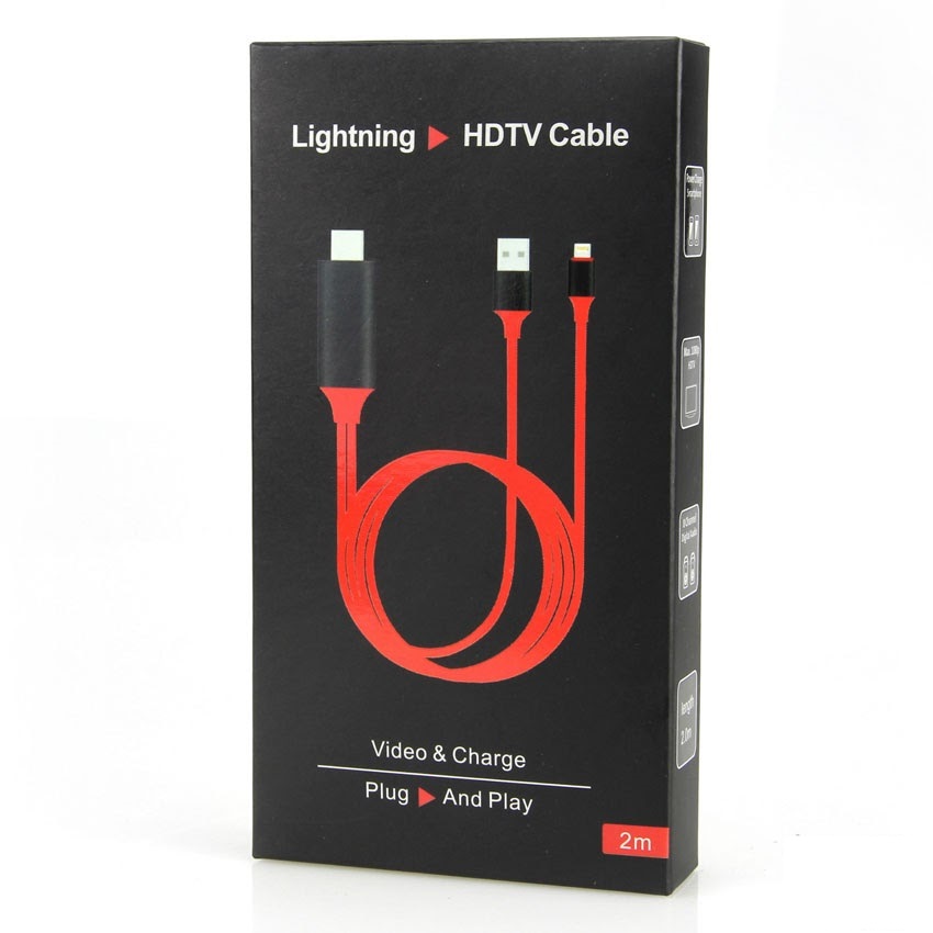 Cáp hdmi cho iphone 6, 7, 8, ipad hỗ trợ ios 11 mới nhất - ip8-hdmi