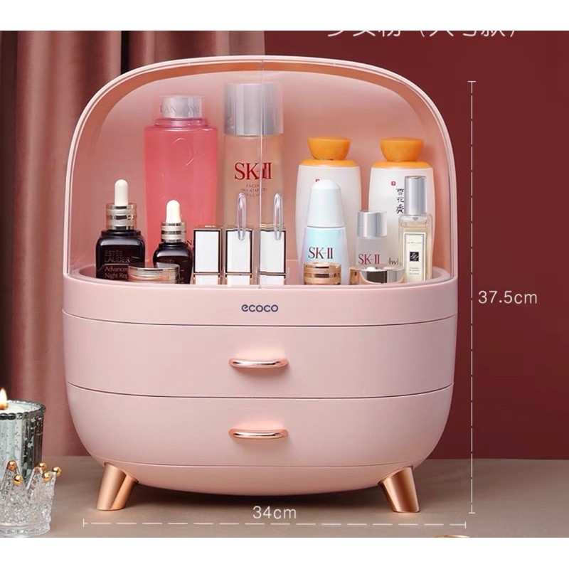 Hộp đựng mỹ phẩm, son, đồ trang điểm Ecoco 3 NGĂN Hộp đựng mỹ phẩm Ecoco sang trọng, cao cấp tủ đựng mỹ phẩm, tủ đựng đồ ecoco 3 ngăn cao cấp Tủ đựng mỹ phẩm có nắp chống bụi ecoco cao cấp Tủ đựng mỹ phẩm có nắp