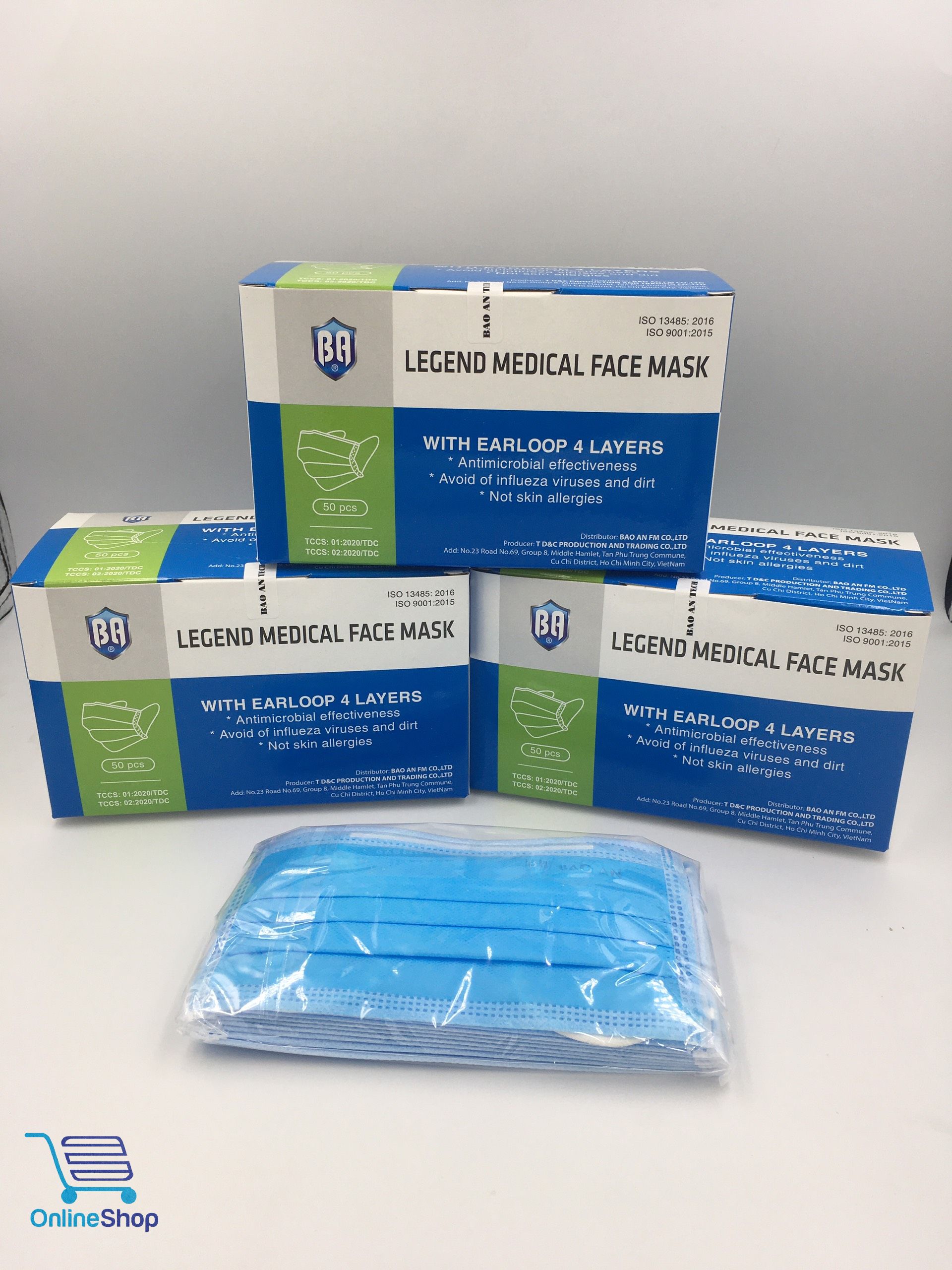 Combo 10 hộp khẩu trang y tế , hiệu Bảo An ,có logo dập nổi ,hộp 50 cái, kháng khuẩn, vừa vặn , (nhiều màu), bảo hành 1 đổi 1