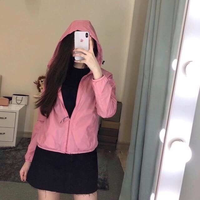 Áo khoác gió 2 lớp cho bạn nữ, áo khoác gió chống nắng - chống nước - chống gió